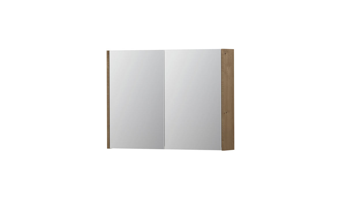 Ink SPK1 spiegelkast 2 deuren - 80x60cm - fineer ash grey