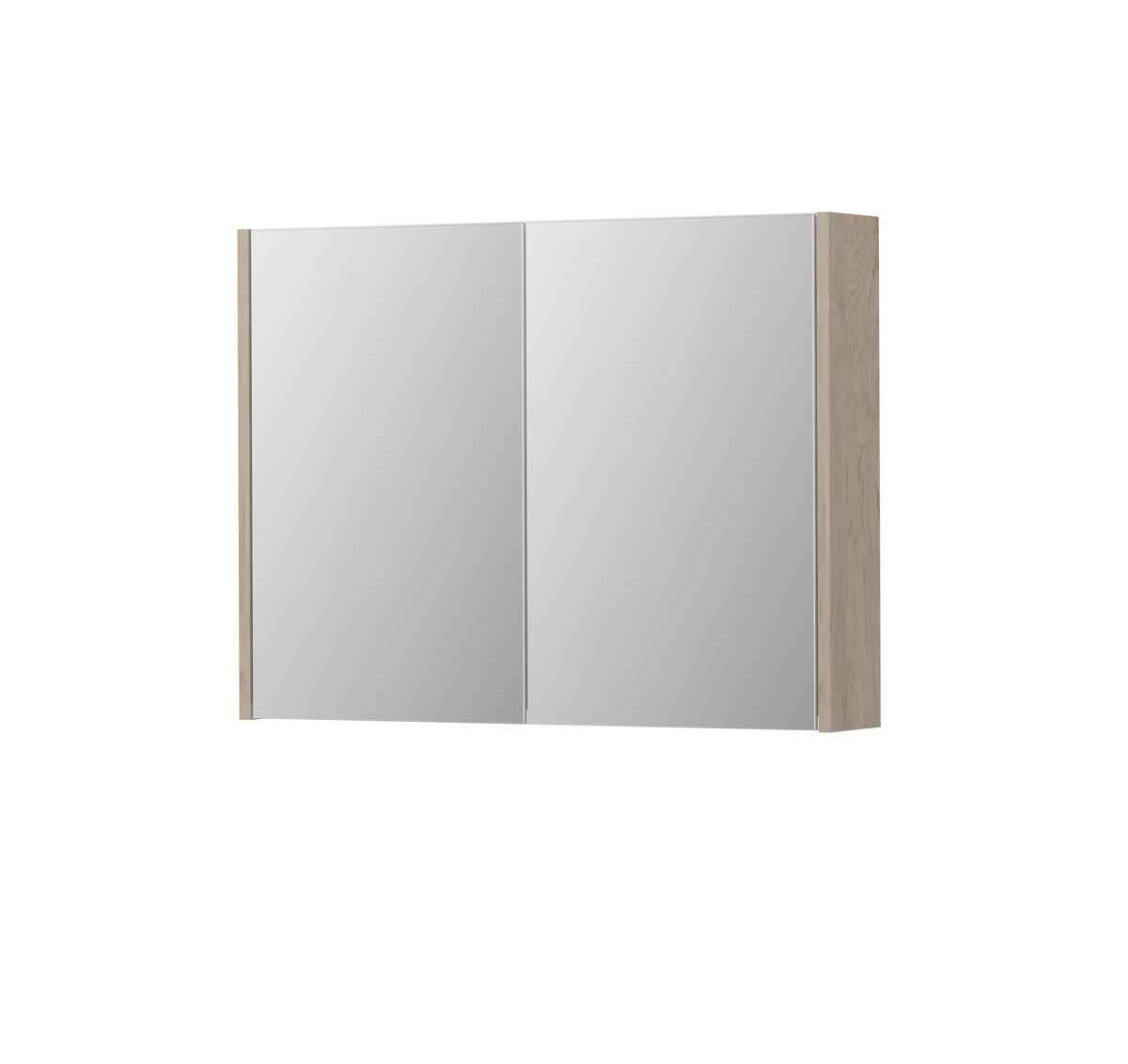 Ink SPK1 spiegelkast 2 deuren - 80x60cm - ivoor eiken