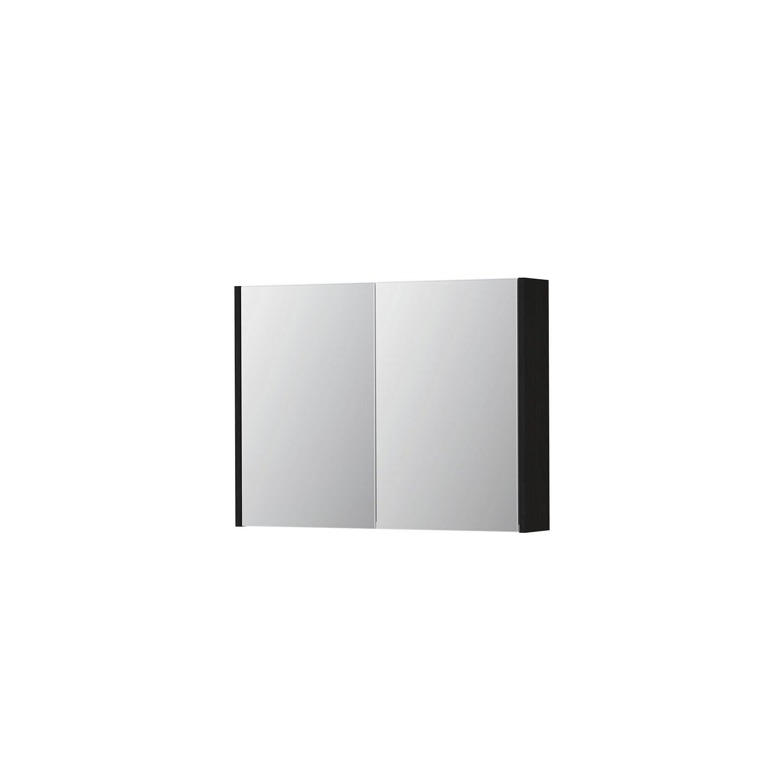 Ink SPK1 spiegelkast 2 deuren - 80x60cm - fineer matt intens black