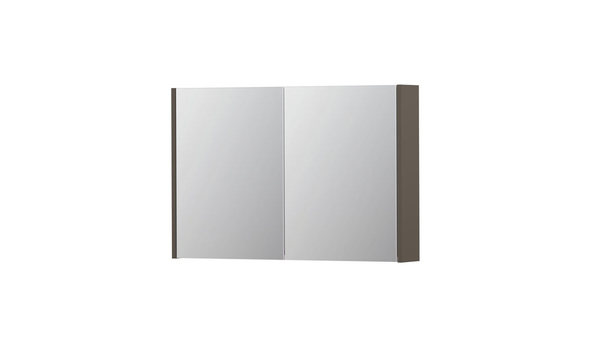 Ink SPK1 spiegelkast 2 deuren - 90x60cm - mat taupe