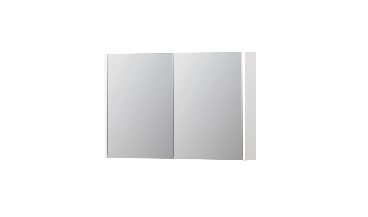 Ink SPK1 spiegelkast 2 deuren - 90x60cm - hoogglans wit