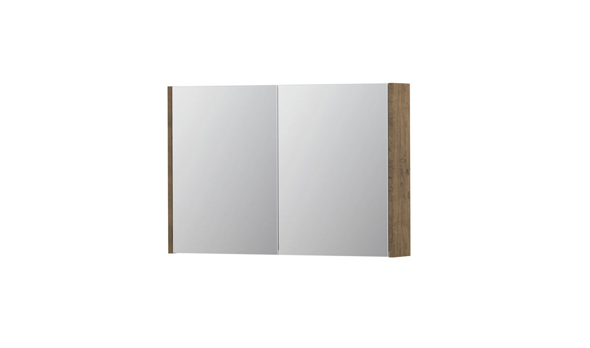 Ink SPK1 spiegelkast 2 deuren - 90x60cm - naturel eiken