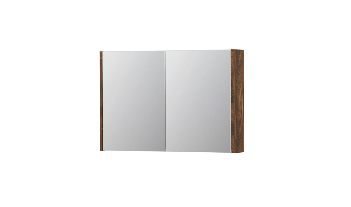 Ink SPK1 spiegelkast 2 deuren - 90x60cm - noten