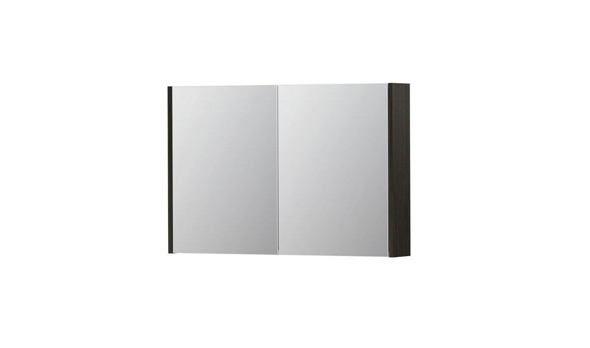Ink SPK1 spiegelkast 2 deuren - 90x60cm - intens eiken