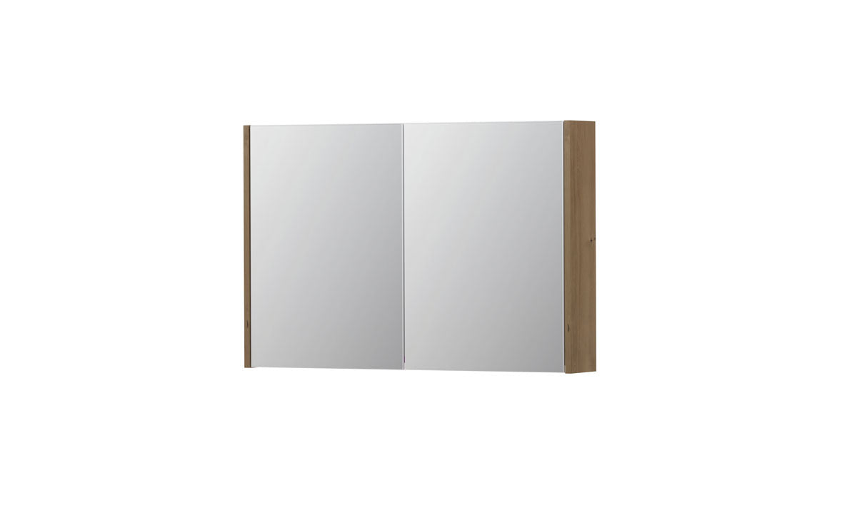 Ink SPK1 spiegelkast 2 deuren - 90x60cm - fineer ash grey