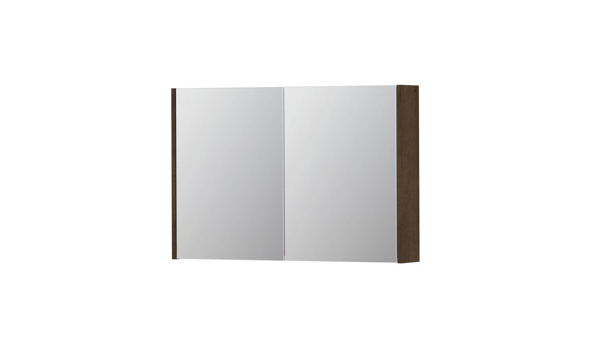 Ink SPK1 spiegelkast 2 deuren - 90x60cm - fineer chocolate