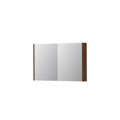 Ink SPK1 spiegelkast 2 deuren - 90x60cm - warm walnoot