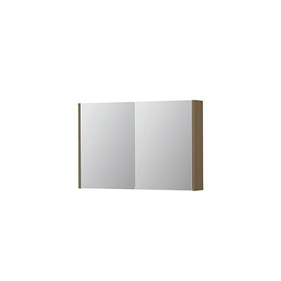 Ink SPK1 spiegelkast 2 deuren - 90x60cm - olijf eiken