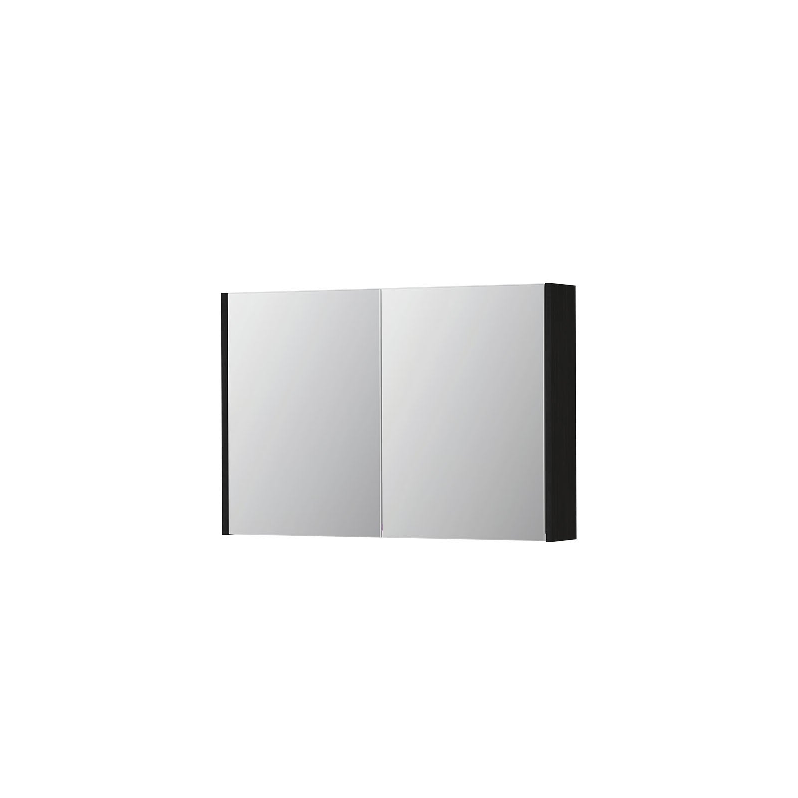 Ink SPK1 spiegelkast 2 deuren - 90x60cm - fineer matt intens black