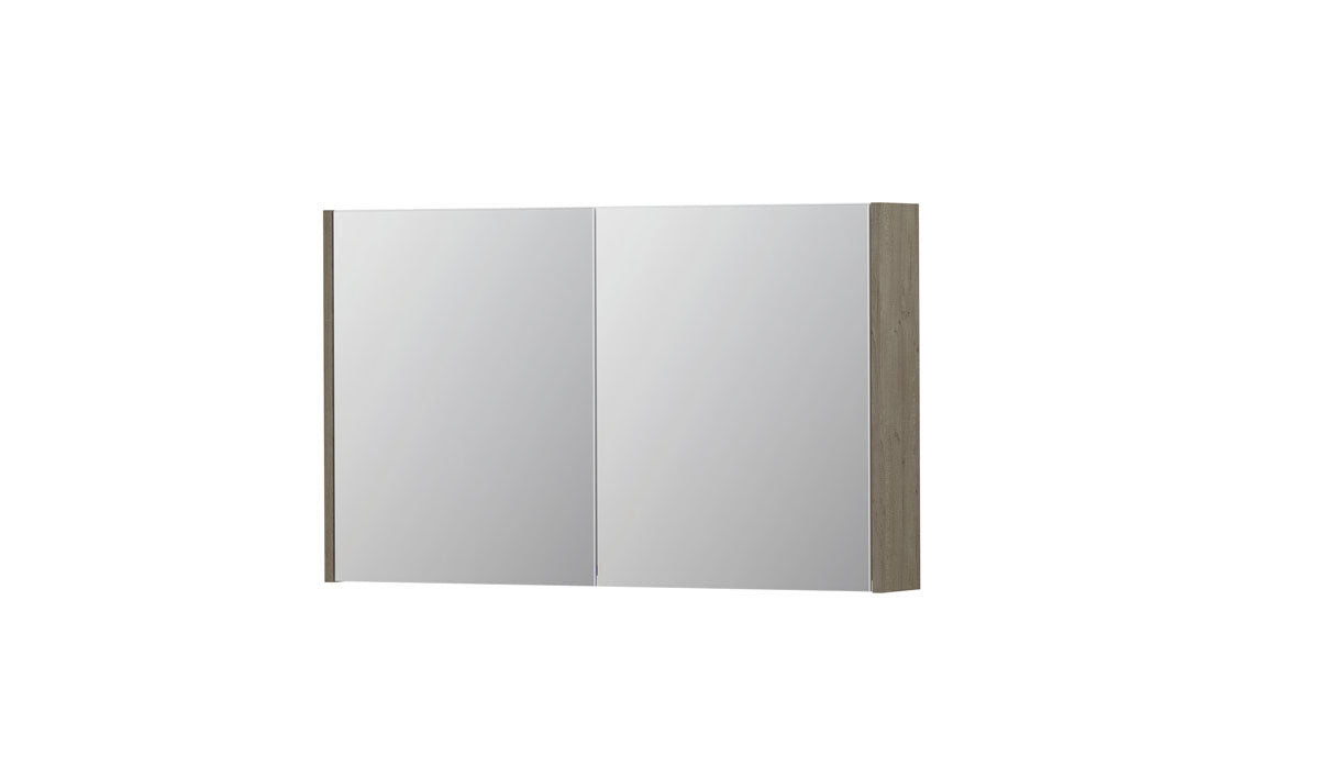 Ink SPK1 spiegelkast 2 deuren - 100x60cm - greige eiken