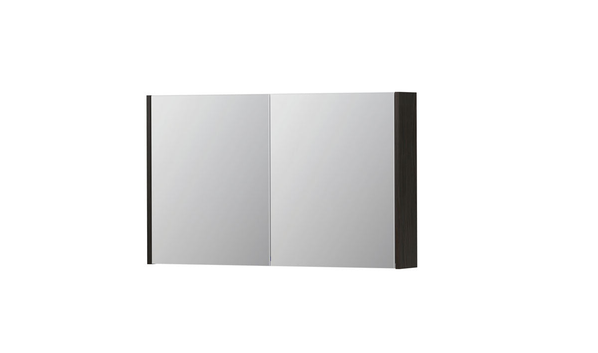 Ink SPK1 spiegelkast 2 deuren - 100x60cm - intens eiken