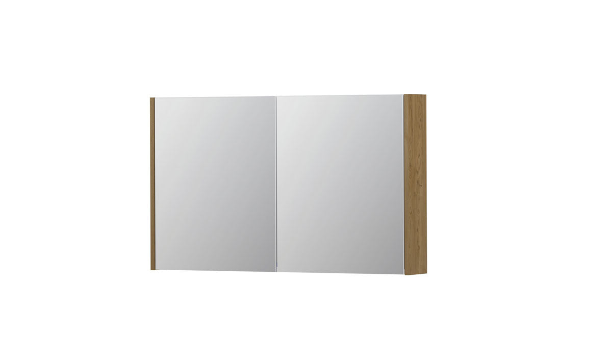 Ink SPK1 spiegelkast 2 deuren - 100x60cm - fineer natur