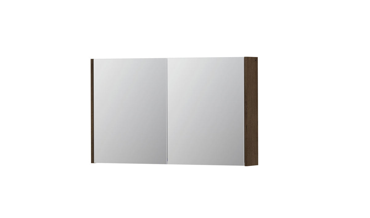 Ink SPK1 spiegelkast 2 deuren - 100x60cm - fineer chocolate