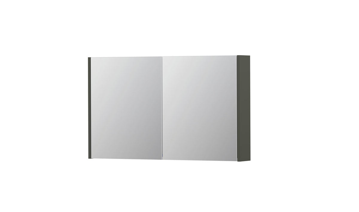 Ink SPK1 spiegelkast 2 deuren - 100x60cm - mat beton groen