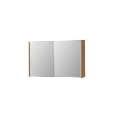 Ink SPK1 spiegelkast 2 deuren - 100x60cm - blank eiken