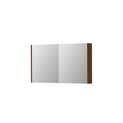 Ink SPK1 spiegelkast 2 deuren - 100x60cm - warm walnoot