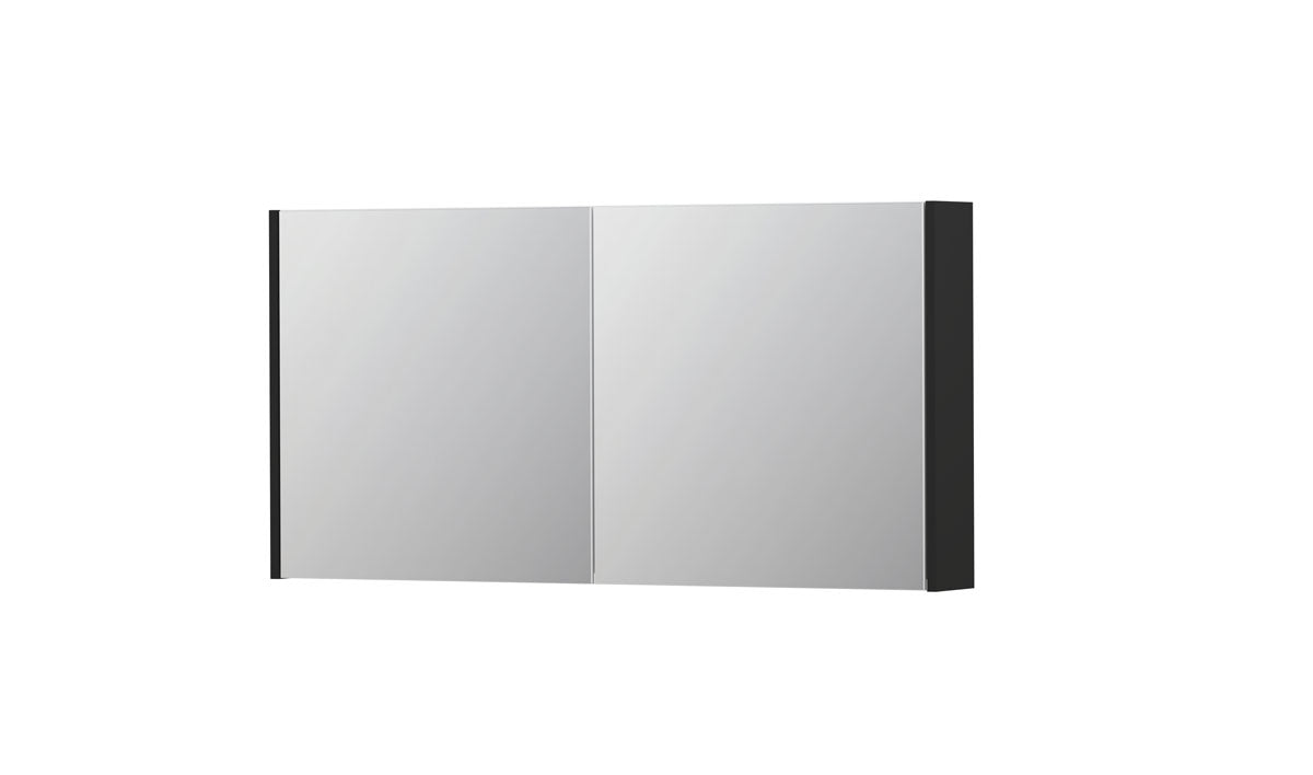 Ink SPK1 spiegelkast 2 deuren - 120x60cm - mat zwart
