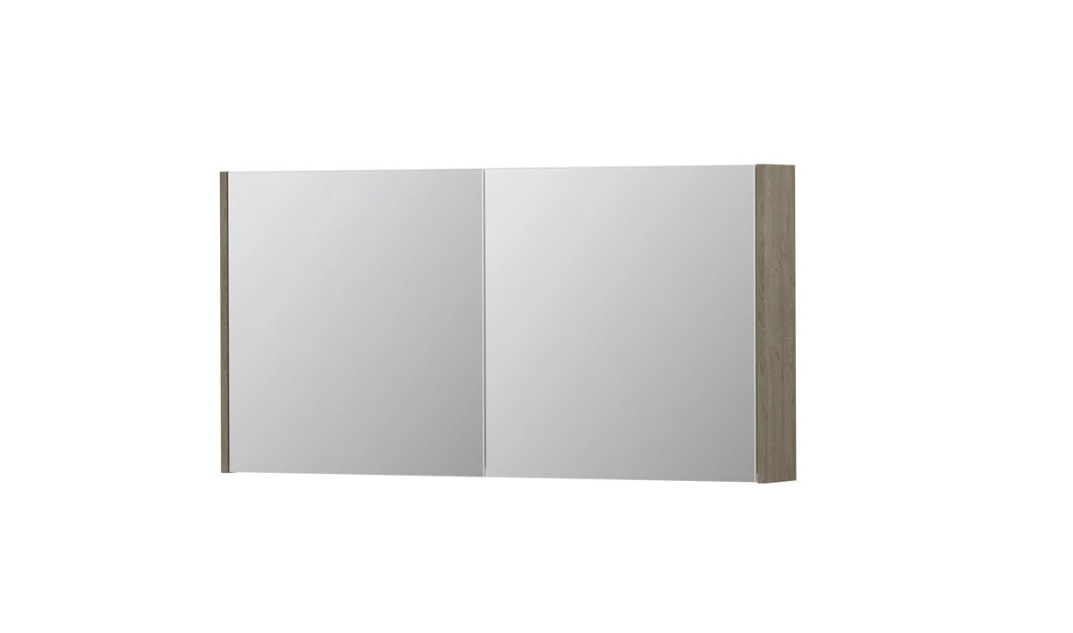 Ink SPK1 spiegelkast 2 deuren - 120x60cm - greige eiken