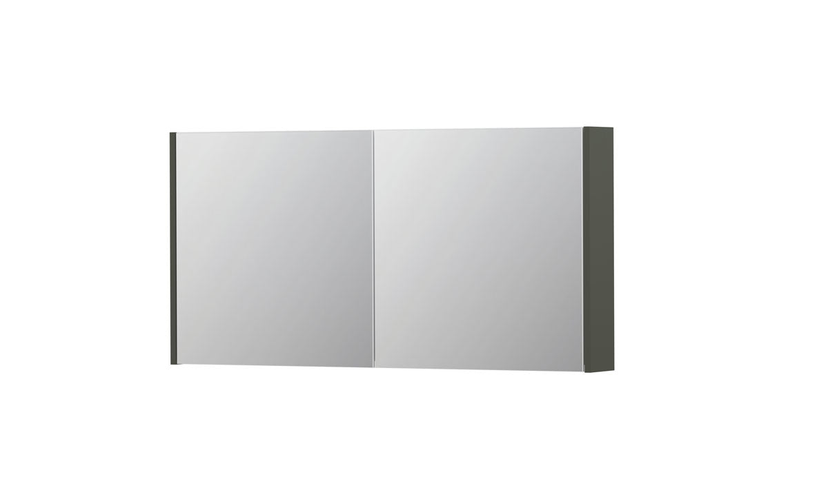 Ink SPK1 spiegelkast 2 deuren - 120x60cm - mat beton groen