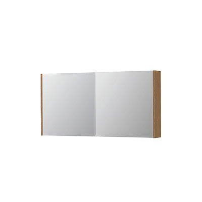 Ink SPK1 spiegelkast 2 deuren - 120x60cm - blank eiken