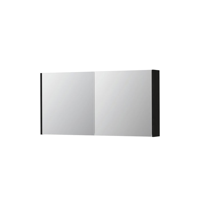 Ink SPK1 spiegelkast 2 deuren - 120x60cm - fineer matt intens black
