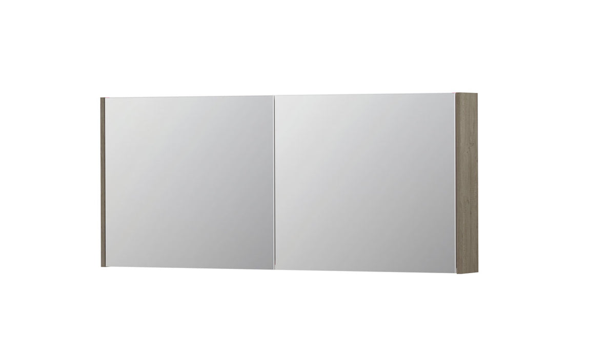 Ink SPK1 spiegelkast 2 deuren - 140x60cm - greige eiken