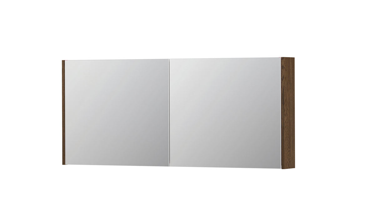 Ink SPK1 spiegelkast 2 deuren - 140x60cm - massief eiken chocolate