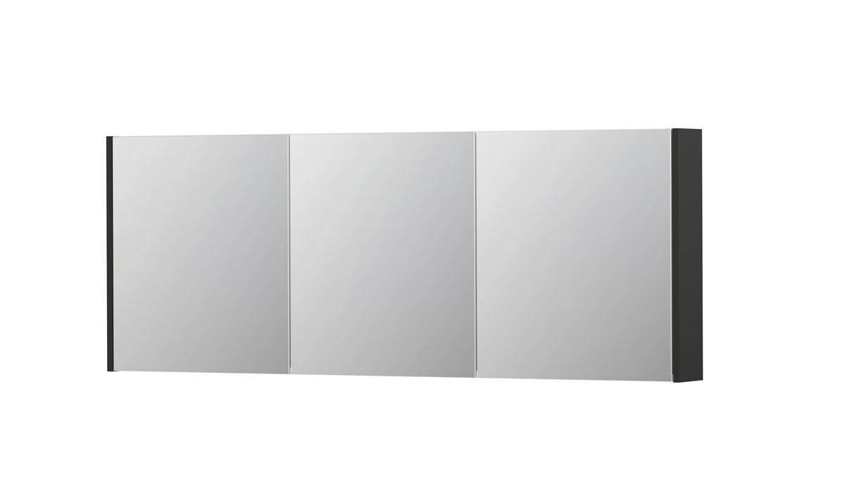 Ink SPK1 spiegelkast 3 deuren - 160x60cm - mat antraciet