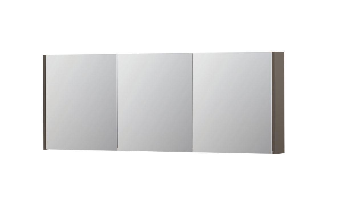 Ink SPK1 spiegelkast 3 deuren - 160x60cm - mat taupe
