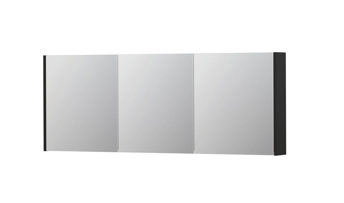 Ink SPK1 spiegelkast 3 deuren - 160x60cm - mat zwart