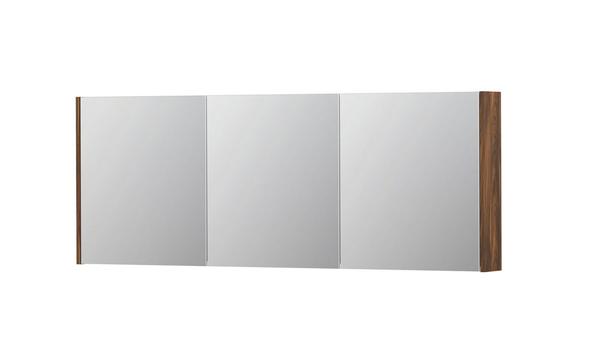 Ink SPK1 spiegelkast 3 deuren - 160x60cm - noten