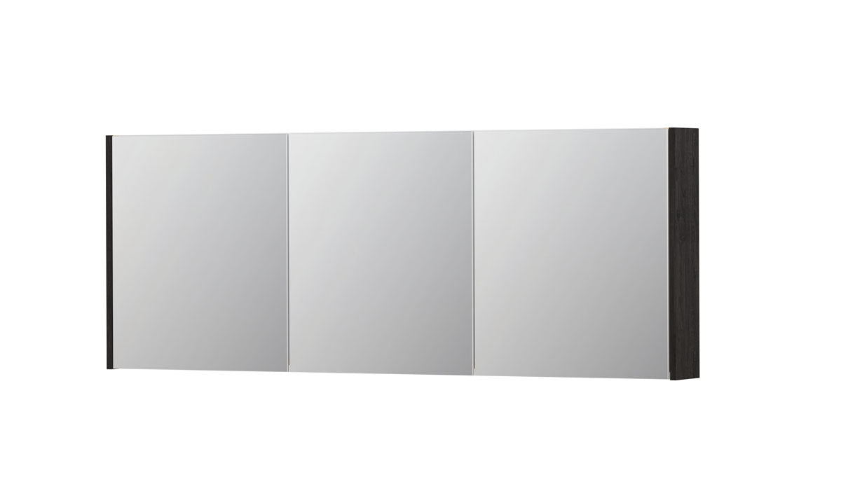 Ink SPK1 spiegelkast 3 deuren - 160x60cm - houtskool eiken