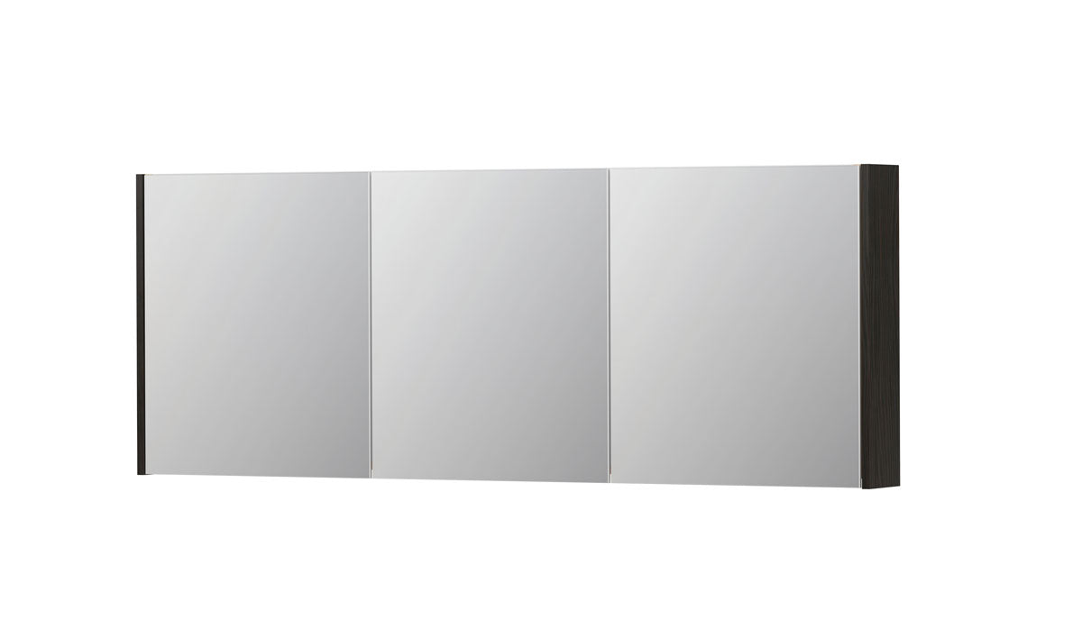 Ink SPK1 spiegelkast 3 deuren - 160x60cm - intens eiken