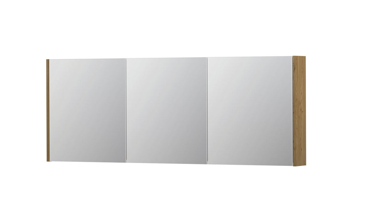 Ink SPK1 spiegelkast 3 deuren - 160x60cm - fineer natur