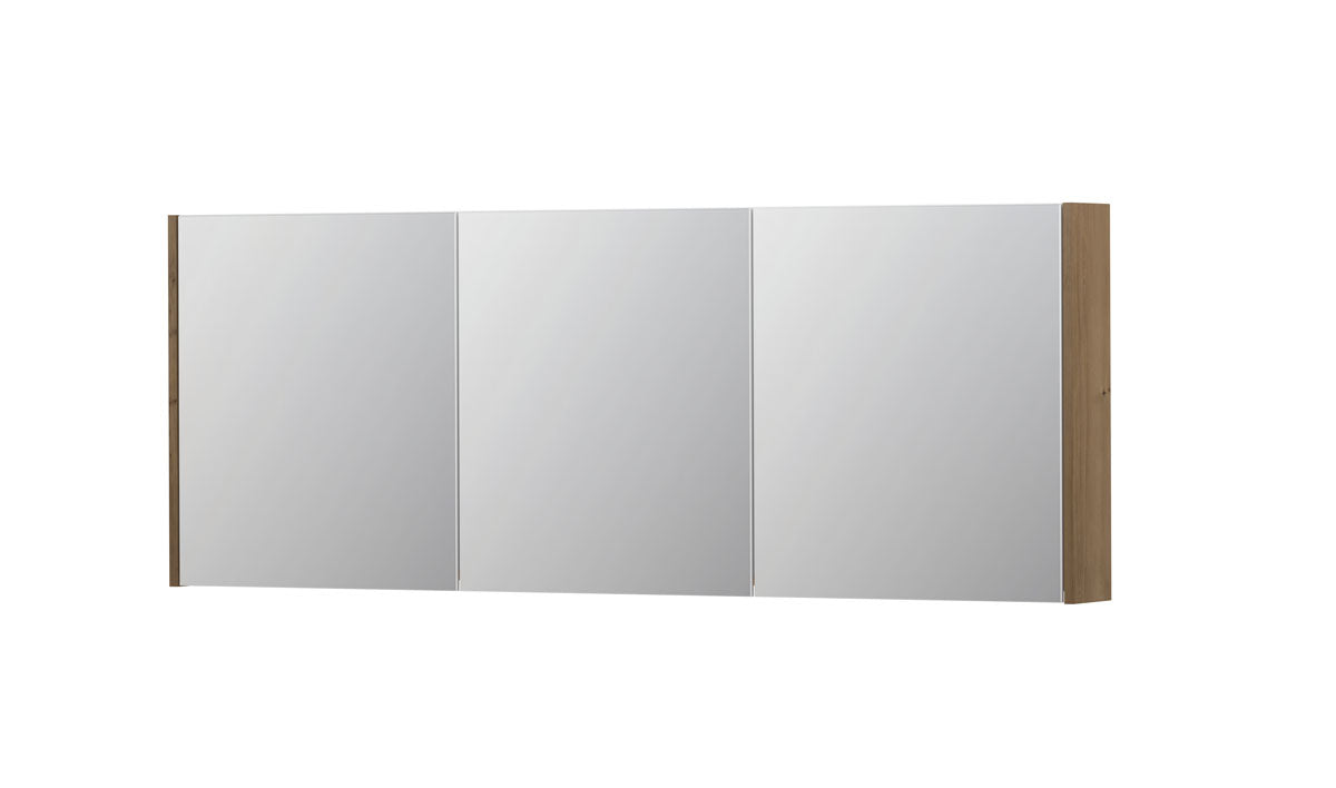 Ink SPK1 spiegelkast 3 deuren - 160x60cm - fineer ash grey