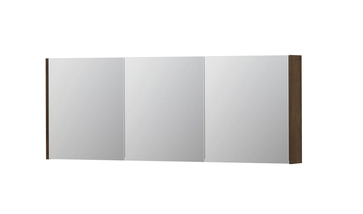 Ink SPK1 spiegelkast 3 deuren - 160x60cm - fineer chocolate
