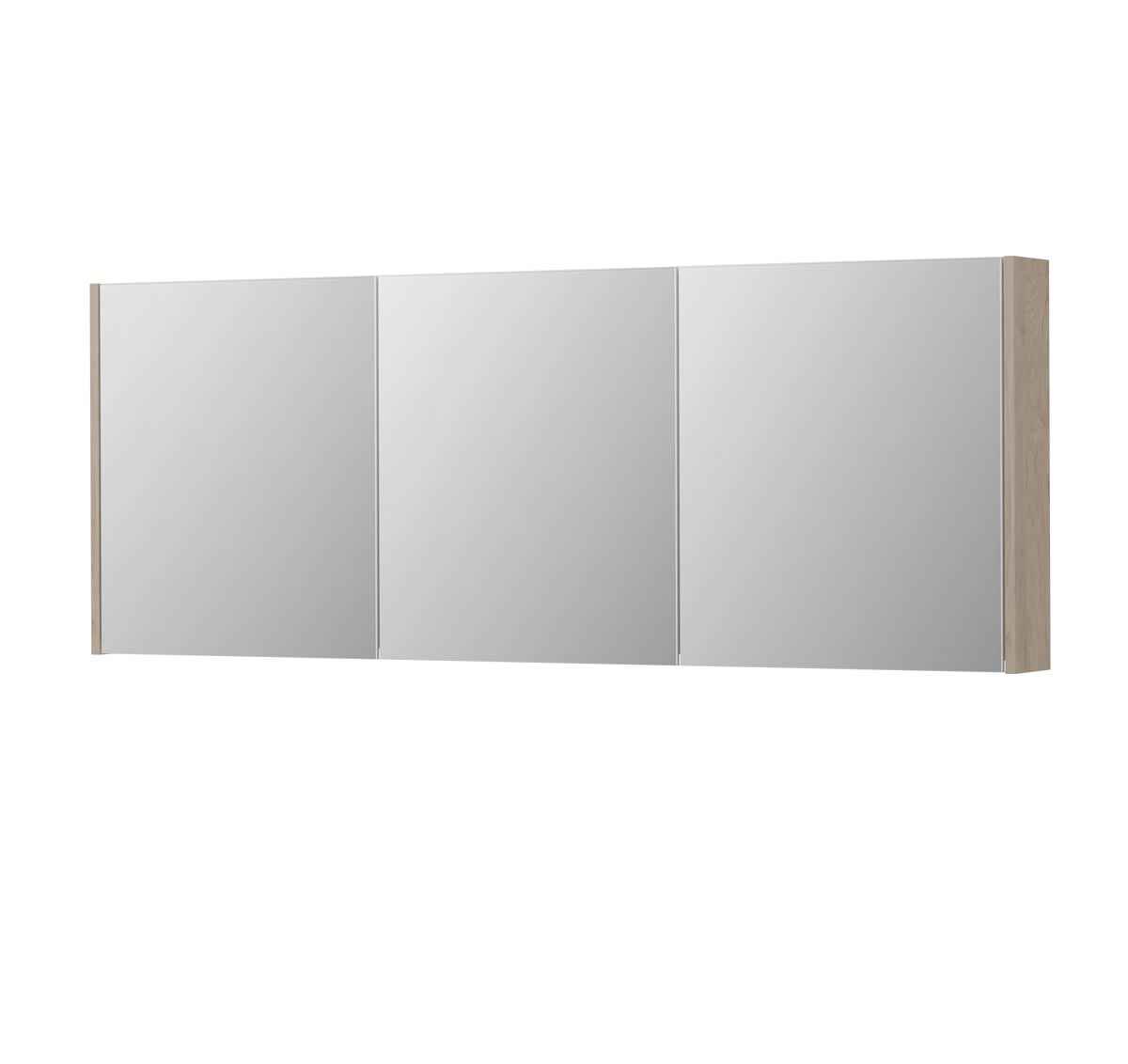 Ink SPK1 spiegelkast 3 deuren - 160x60cm - ivoor eiken
