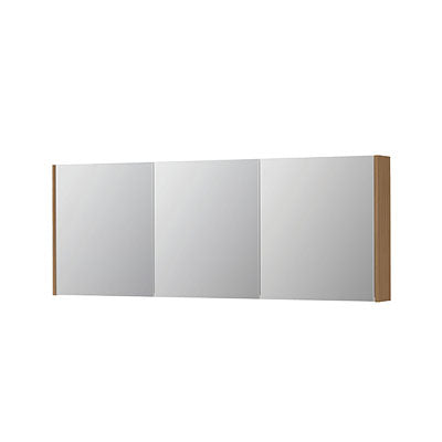 Ink SPK1 spiegelkast 3 deuren - 160x60cm - blank eiken