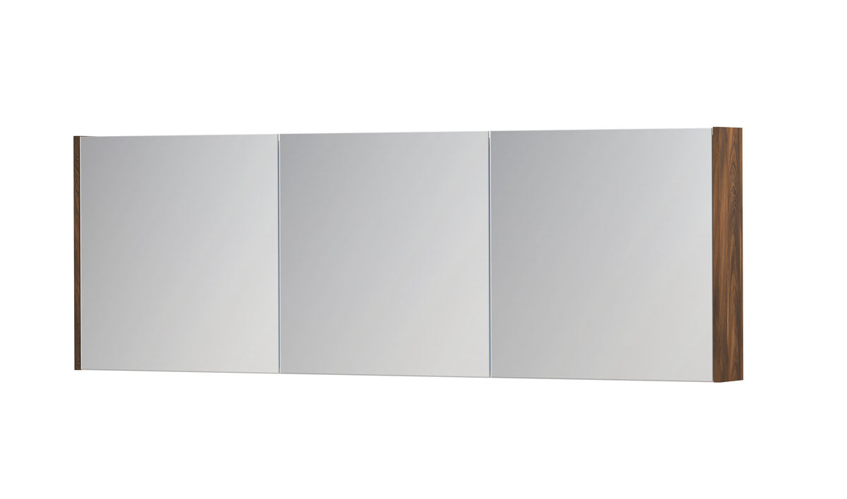 Ink SPK1 spiegelkast 3 deuren - 180x60cm - noten