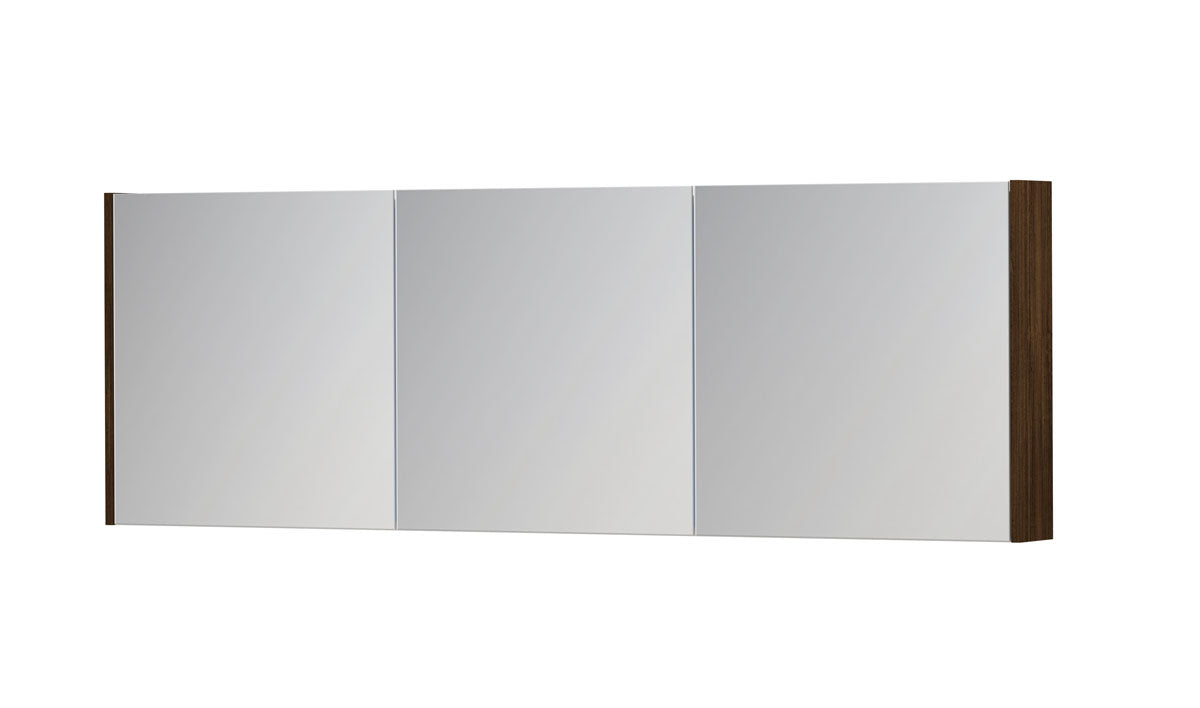 Ink SPK1 spiegelkast 3 deuren - 180x60cm - koper eiken