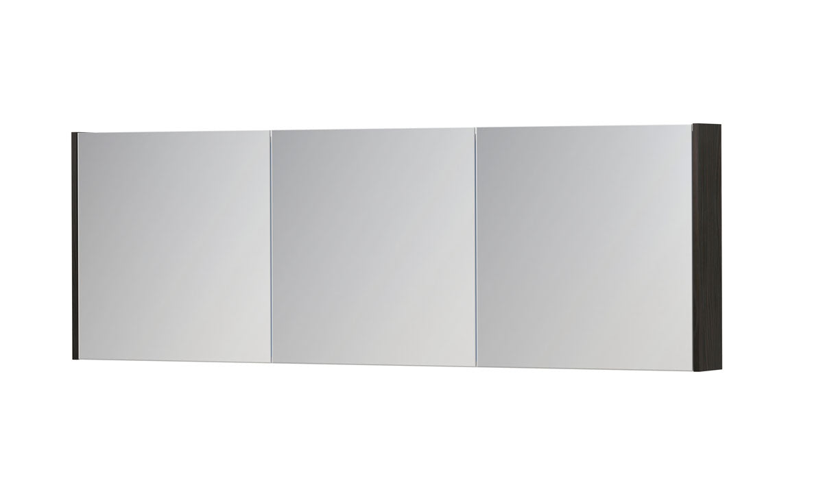 Ink SPK1 spiegelkast 3 deuren - 180x60cm - intens eiken