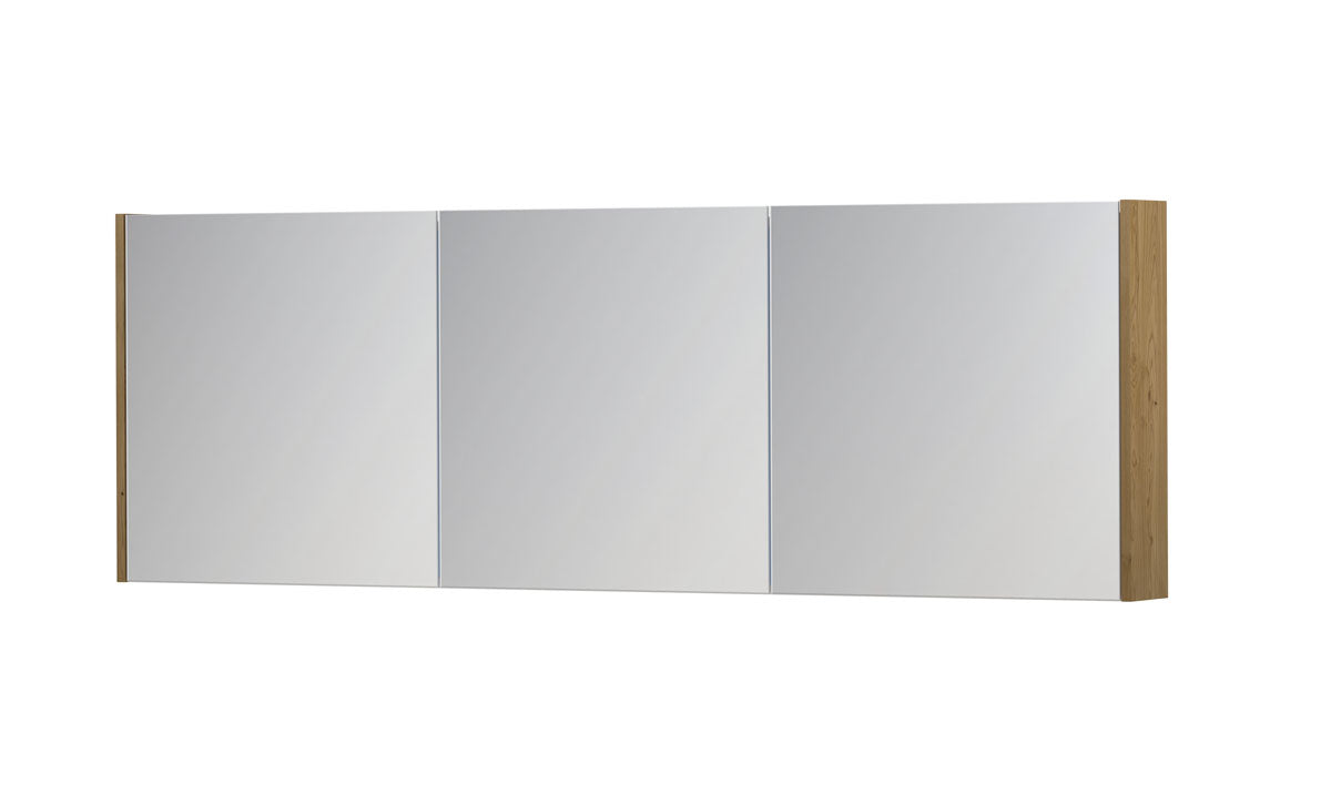 Ink SPK1 spiegelkast 3 deuren - 180x60cm - fineer natur