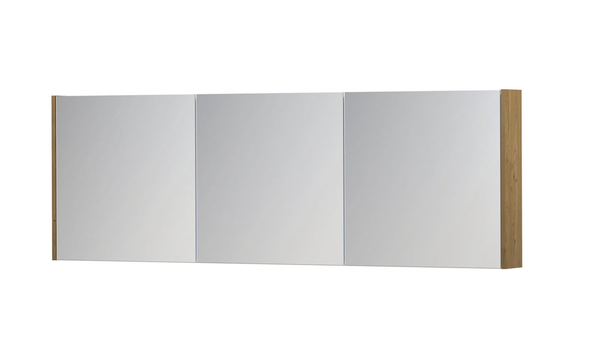 Ink SPK1 spiegelkast 3 deuren - 180x60cm - fineer natur