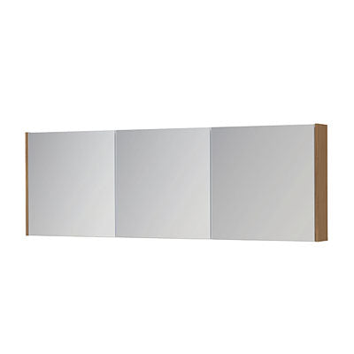Ink SPK1 spiegelkast 3 deuren - 180x60cm - blank eiken