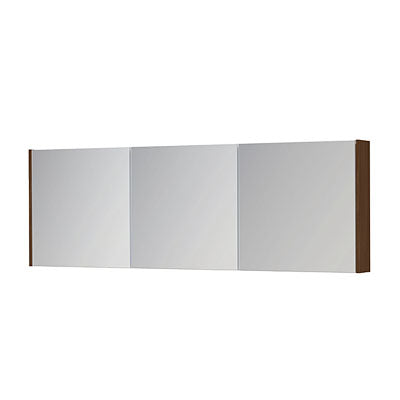 Ink SPK1 spiegelkast 3 deuren - 180x60cm - warm walnoot