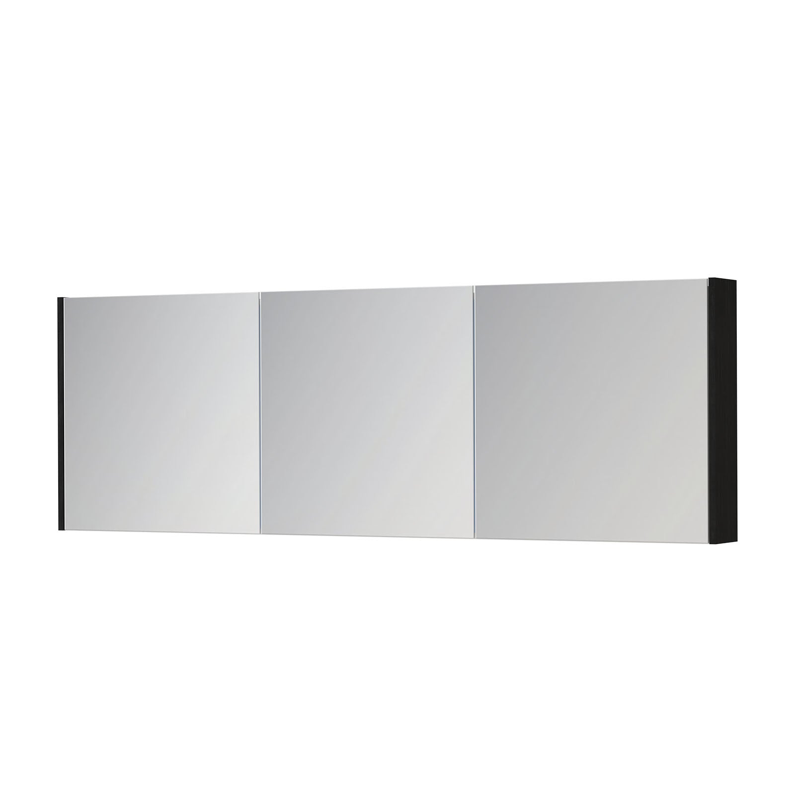Ink SPK1 spiegelkast 3 deuren - 180x60cm - fineer matt intens black