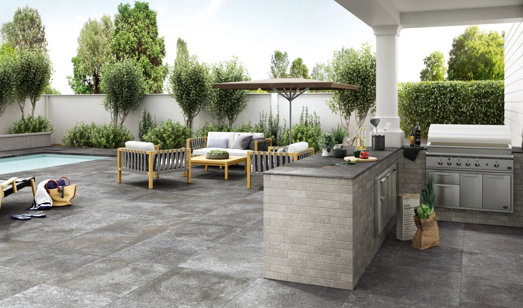 Novabell, Kingstone - KST 14RT - Platinum, Natural, 40x80cm, 9.00mm, Rett.