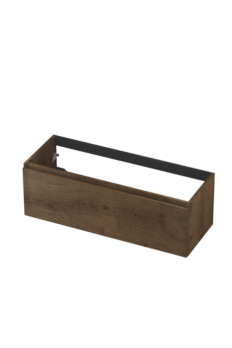 Ink onderkast 120x45cm - greeploos - 1 lade - fineer chocolate
