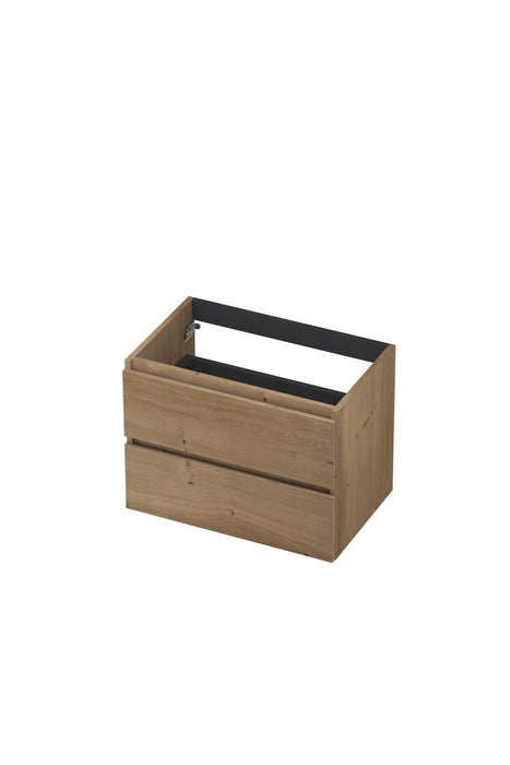 Ink onderkast 70x45cm - greeploos - 2 lades - fineer ash grey