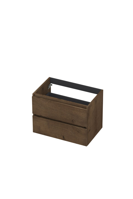 Ink onderkast 70x45cm - greeploos - 2 lades - fineer chocolate